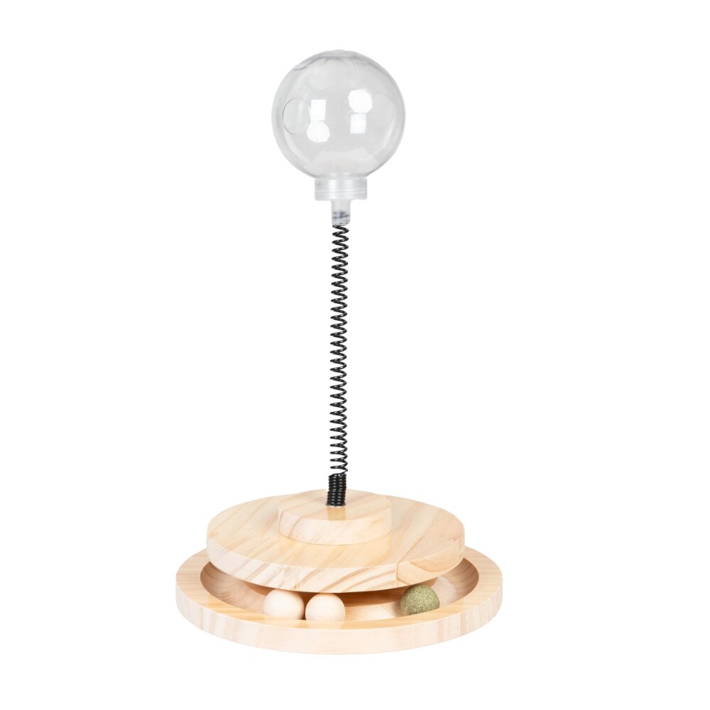 JUGUETE C/RESORTE MADERA NATURAL-BEIGE BURBUJA DISPENSADOR