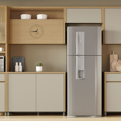 AEREO CON RELOJ 120CM 1 PUERTA BASCULANTE MOBILIARIO COCINA GAMAS DE BEIGE