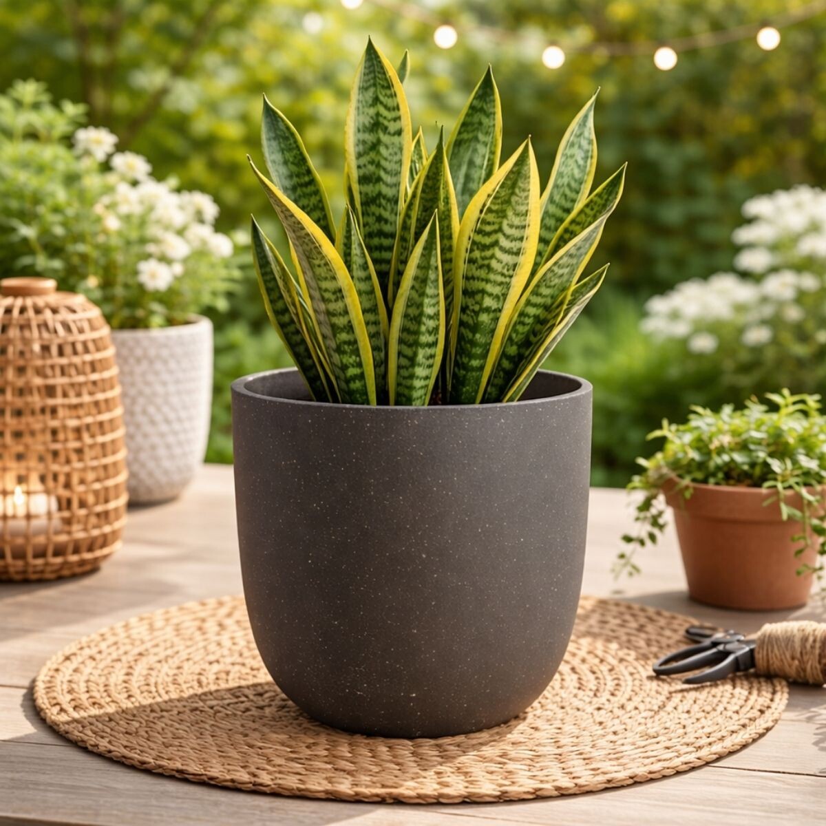 MACETA JAR Gris Large 