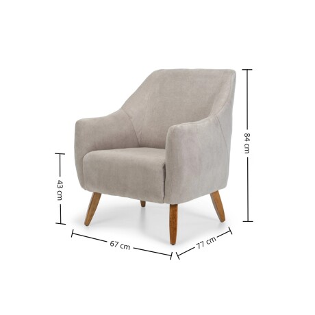 Butaca Paula - Tela Microfibra A429 (Gris)