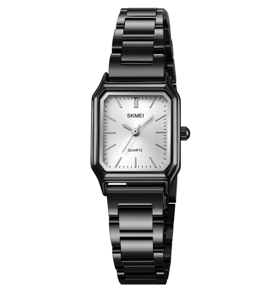 Reloj Skmei 2237bksi Mujer Analógico Negro Con Esfera Plateada 