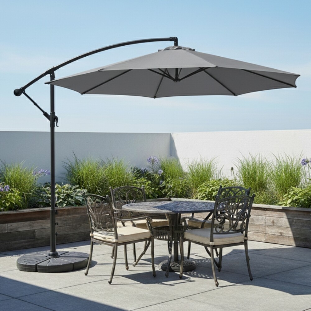 Sombrilla de Jardín 3.0m Gris