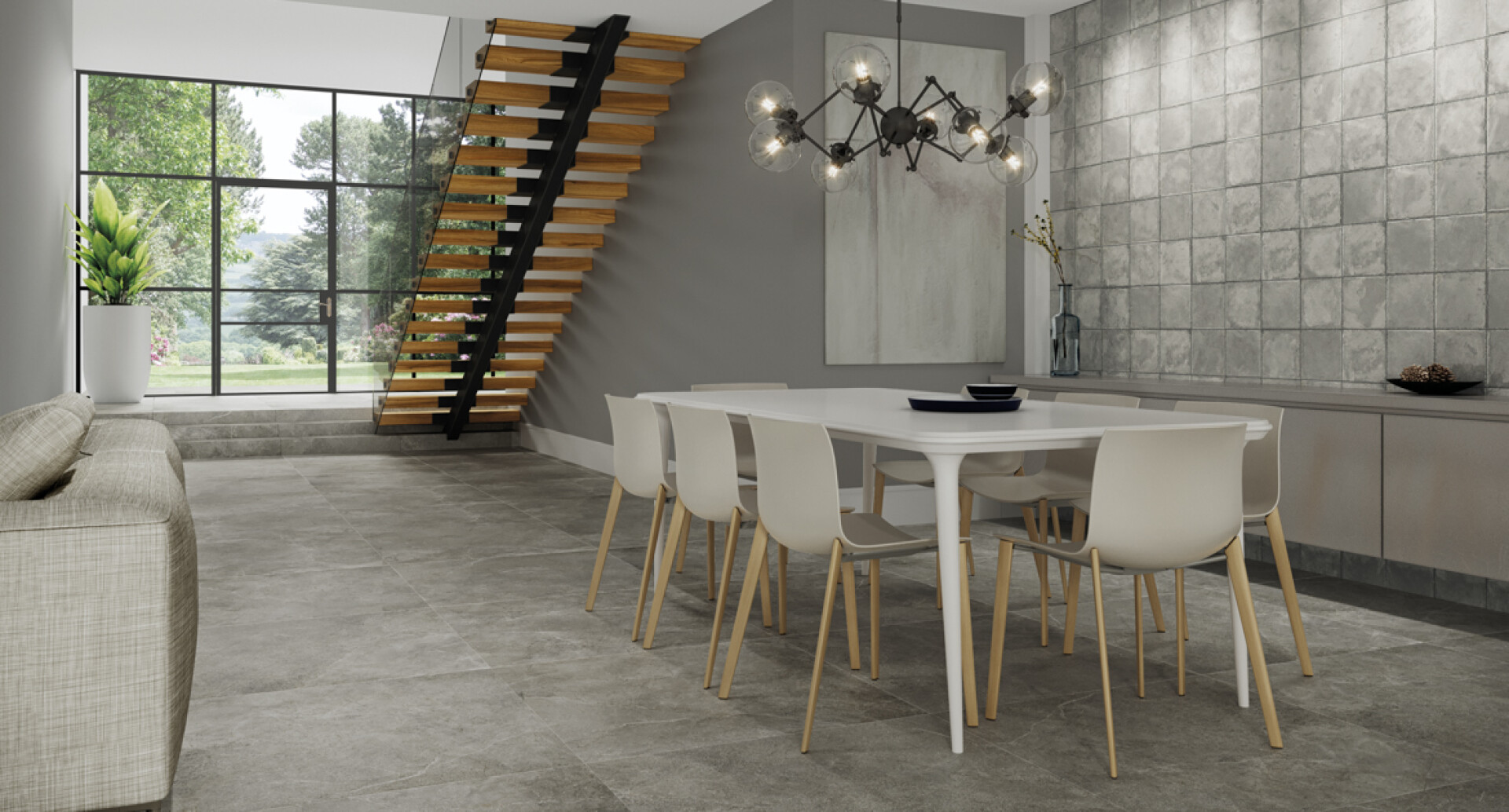 Porcelanato Cement stone Gr - 1.54m2 