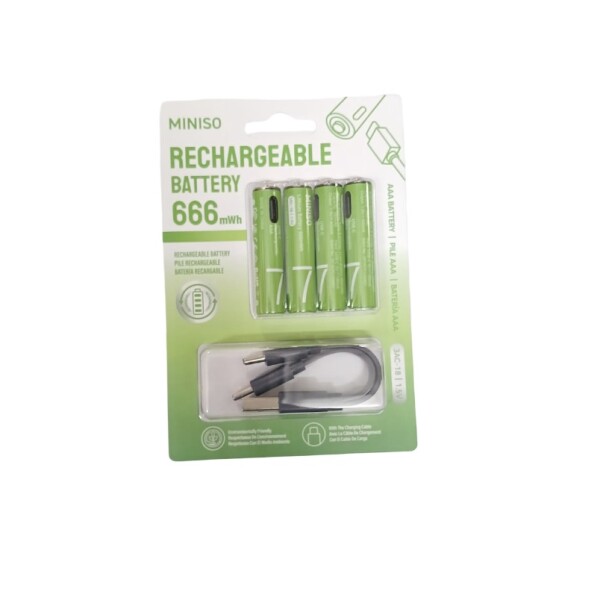 Pilas recargables AAA 4 pcs Pilas recargables AAA 4 pcs