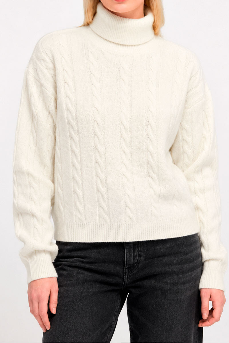 Polera trenza - Blanco 