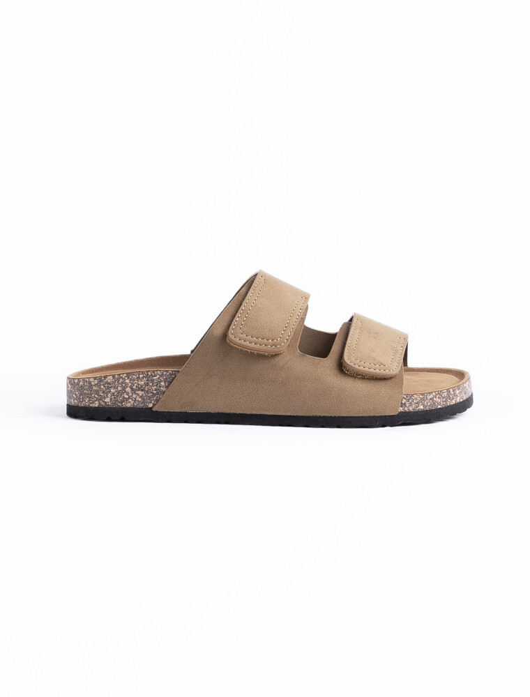 Sandalia Cuero Marruecos Taupe