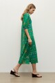 Maxi vestido estampa Étnica verde