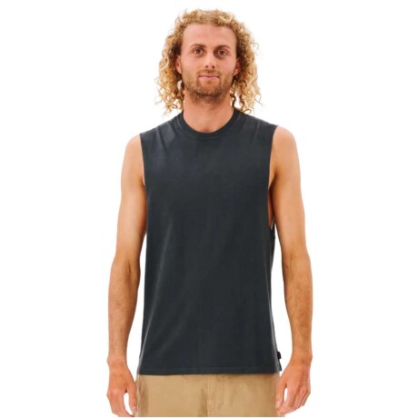 Remera Rip Curl Plain Wash Muscle Negro