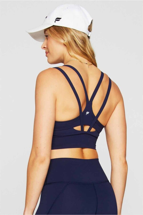 Top Principal Longline Medium Impact Sports Bra Mujer Deep Navy
