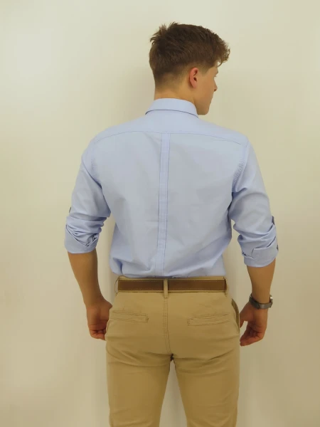 CAMISA HALOGEN BEIRUT M.LARGA CELESTE