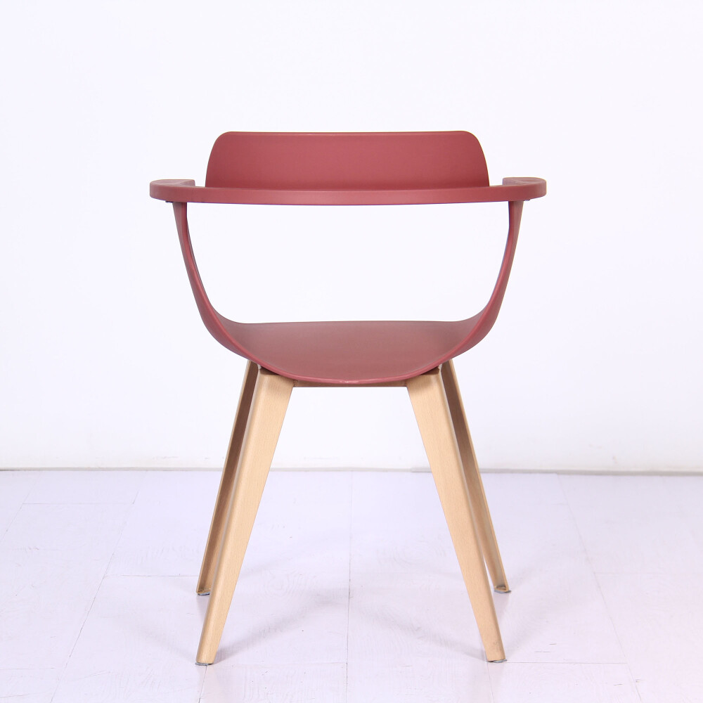 SILLA DE COMEDOR POLIPROPILENO-Y-METAL ROJO VIVIANE
