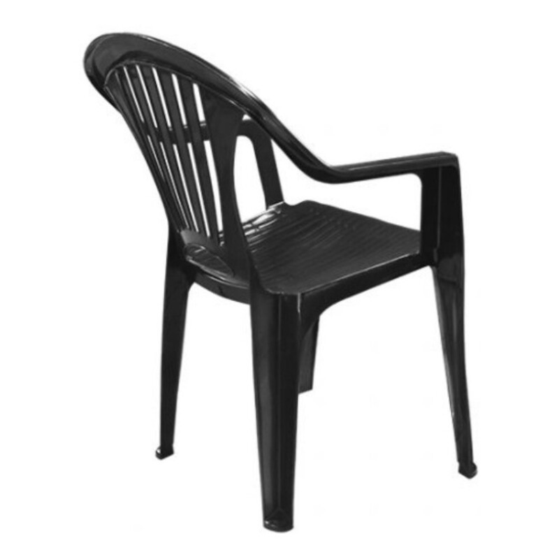 Juego De Mesa Plastica + 2 Sillas Plástico Resistente Negras Negro