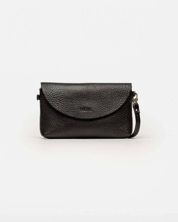 Mini bag Viena en cuero graneado Negro