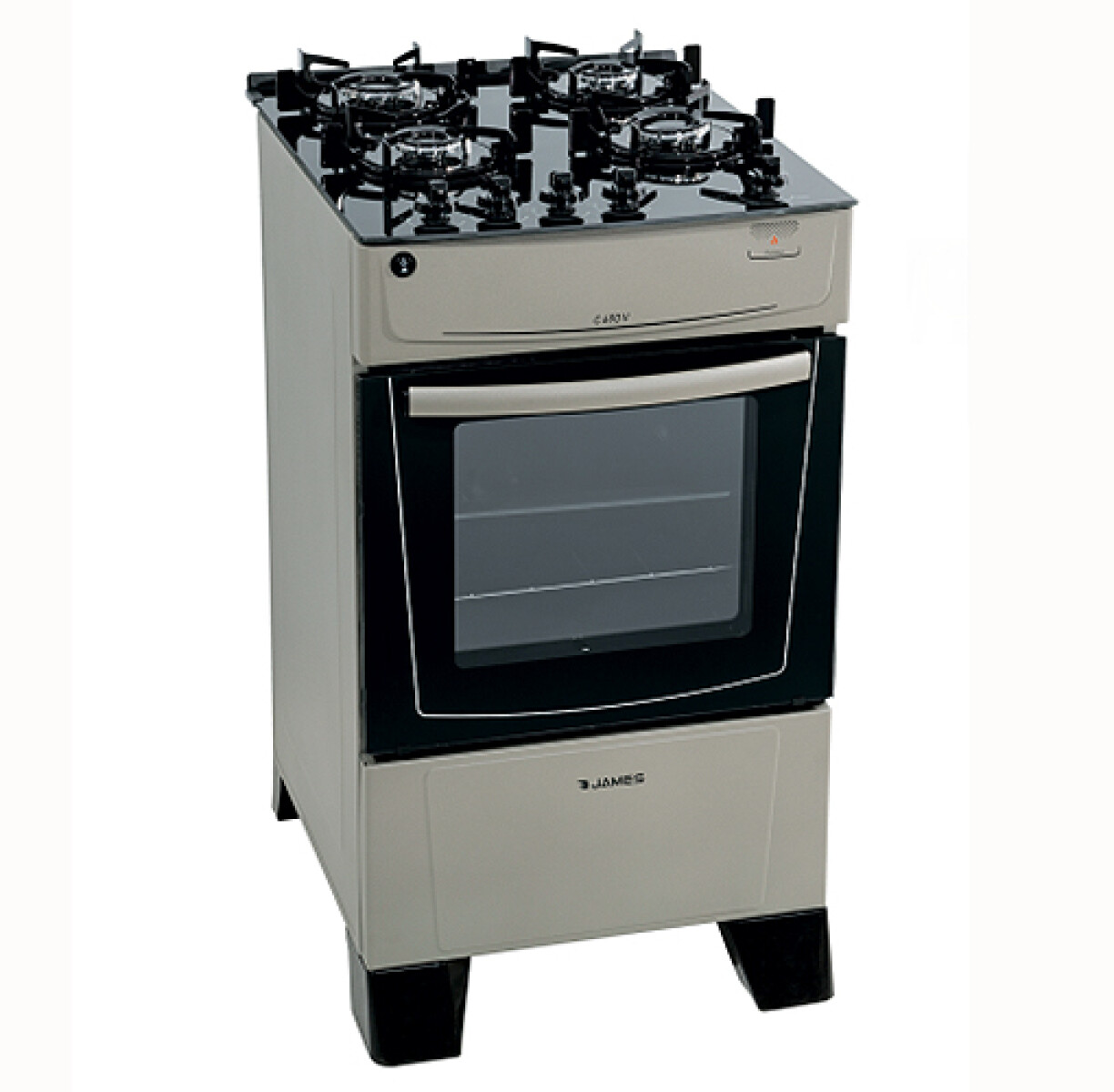 COCINA JAMES C 690 V - TITANIUM -4 H Mesada Vidrio - Sin color 