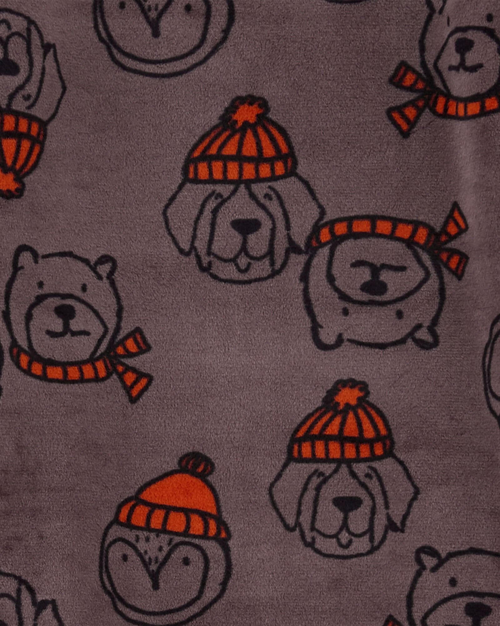 Pijama dos piezas pantalón y remera de micropolar diseño animales Sin color