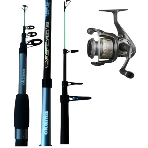 Combo Caña Okuma Telescópica 3,60 Mts + Reel + Tanza Combo Caña Okuma Telescópica 3,60 Mts + Reel + Tanza