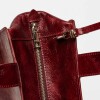 Cartera de mano Mila en cuero arrugado Bordeaux