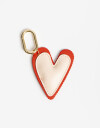 Llavero Cuero/PU Llavero Y Bag Charm De Corazón - Combinacion Bicolor