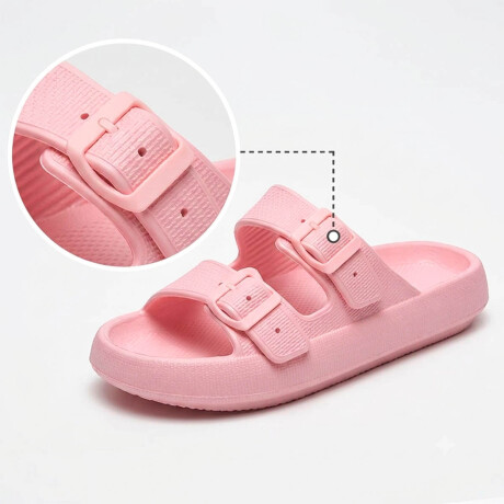 Sandalia Chancleta Hebilla Antideslizante Cómoda Rosa