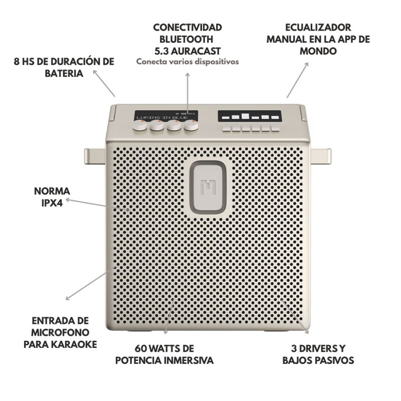Mondo Speaker Medium - Greige Mondo Beige