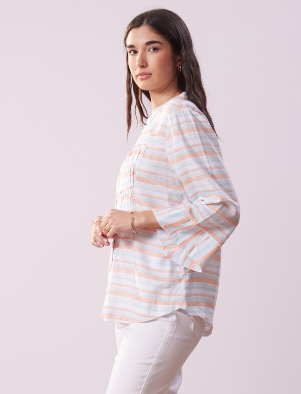 Blusa Lurex Lineas MULTI/BLANCO