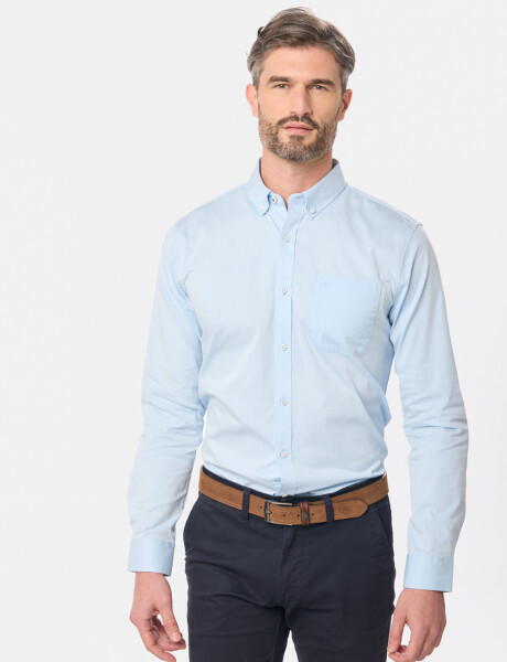 CAMISA LISA SPORT Celeste Claro