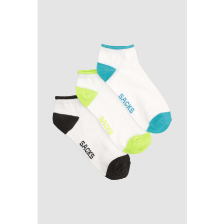 Pack x 3 deportivas con detalles Blanco