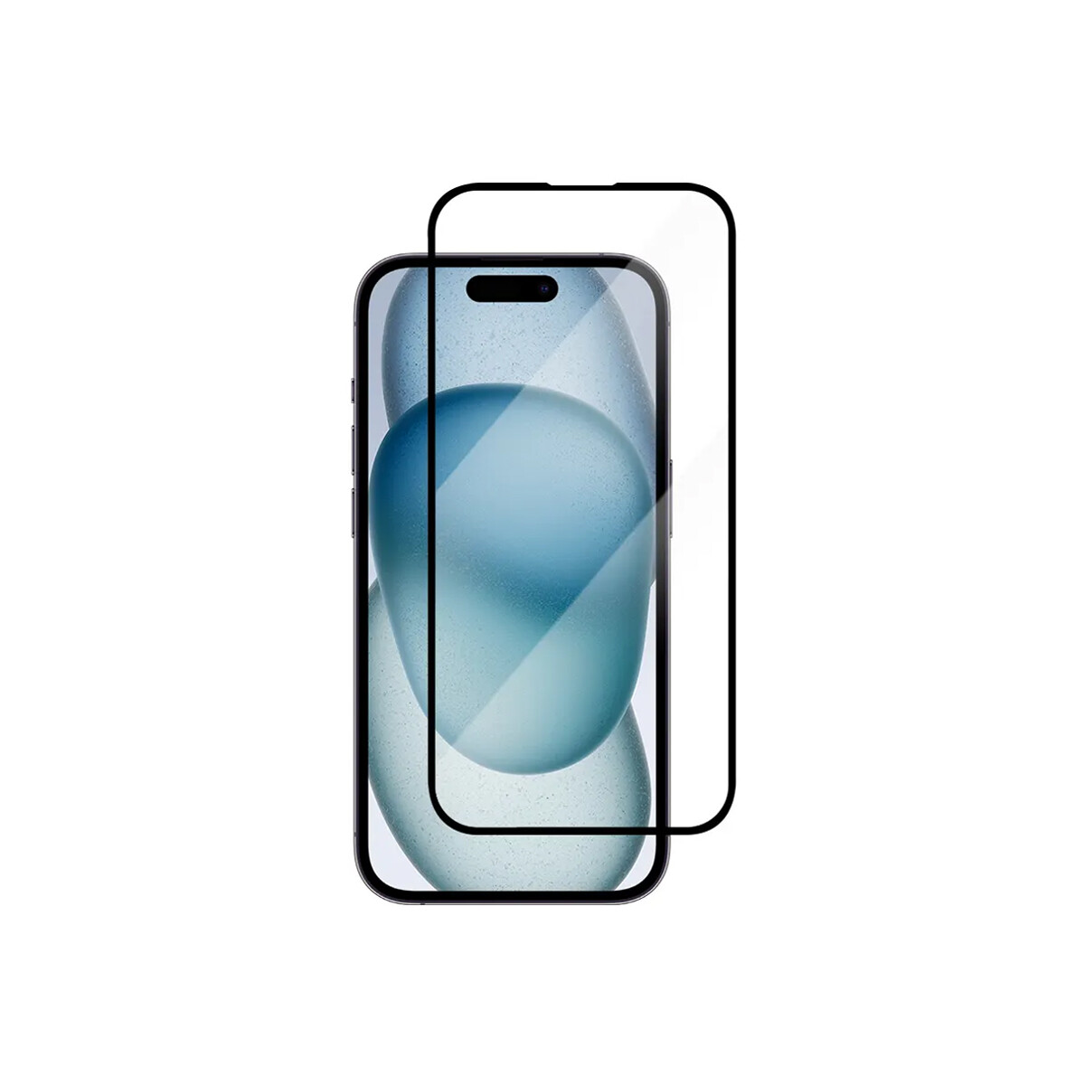 Vidrio templado 9D iPhone 16 borde color negro 