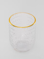 Vaso Bajo Dots Borde Dorado Estampado 4