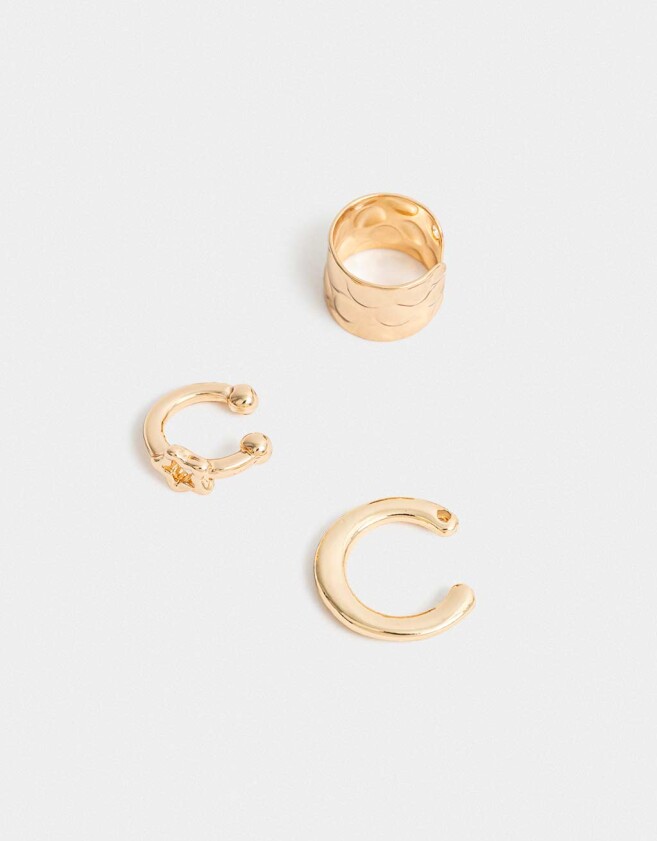 Bijou Cuff Metal diferenciado Cuff De Metal - Dorado