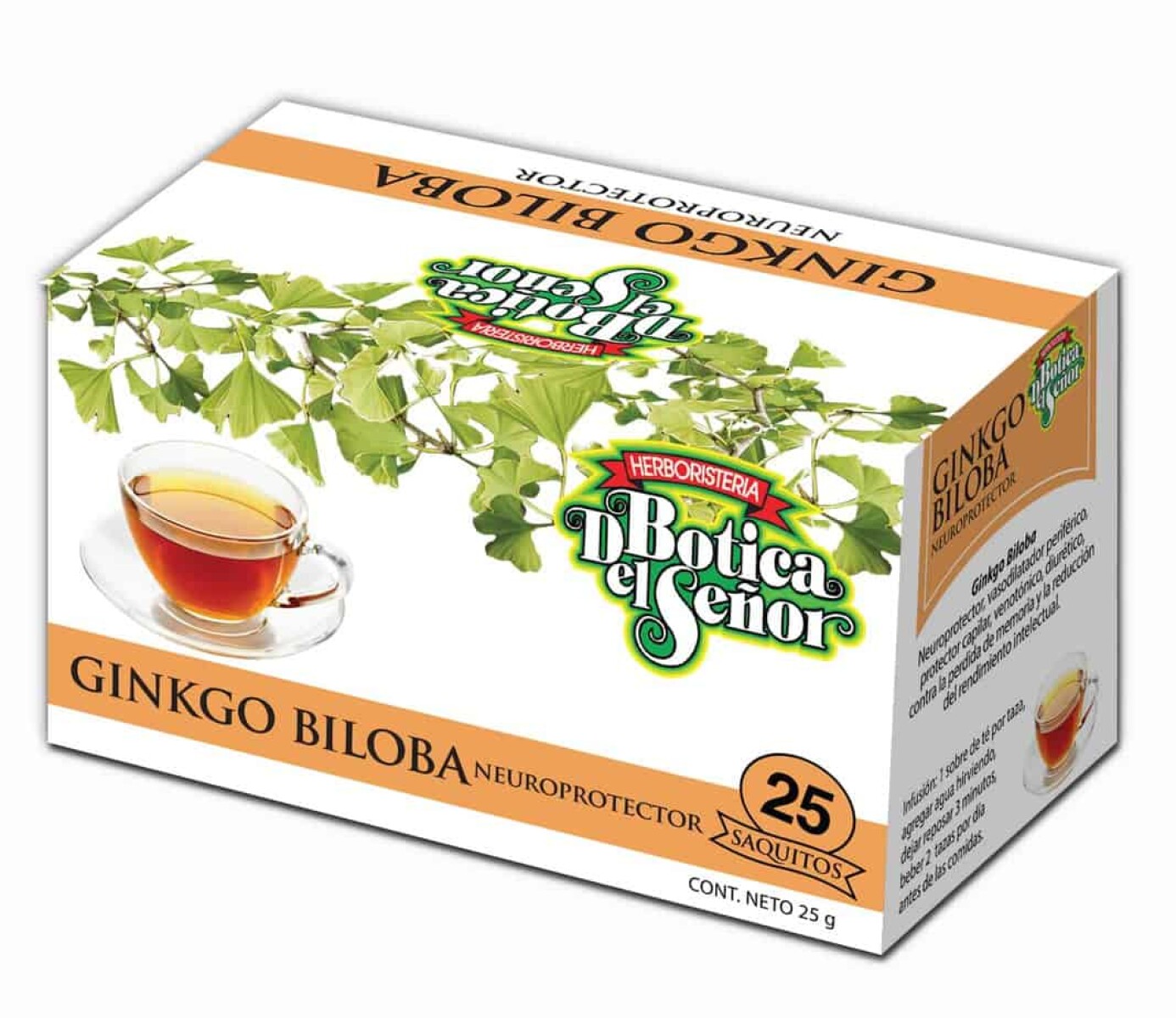 Té Ginkgo Biloba Botica del Señor 25 Saquitos 