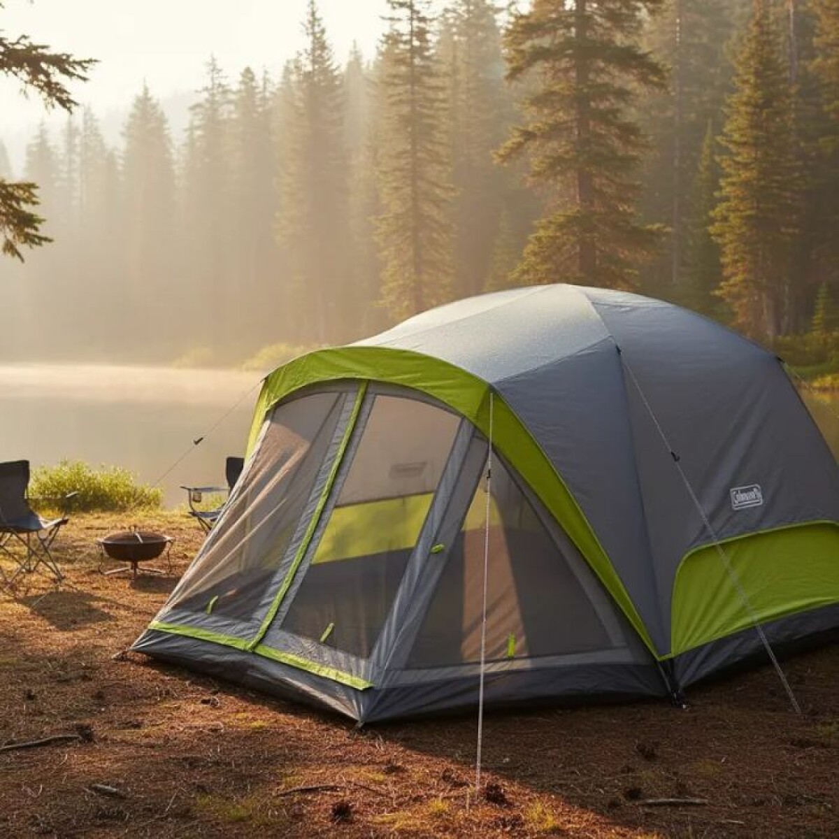 Carpa Coleman Para 4 Personas Skydome Con Avance 