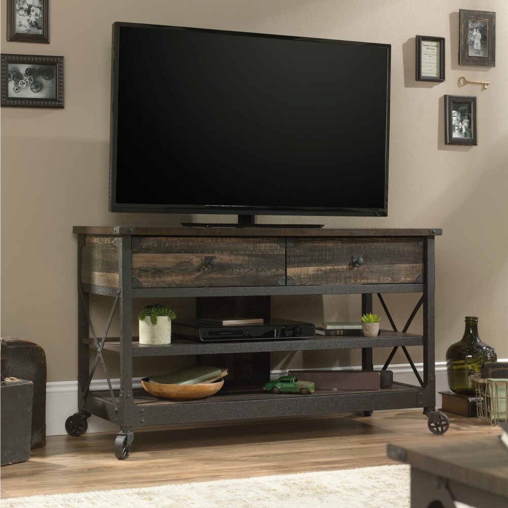 Rack para TV con Estantes - Sauder - Linea Steel River Rack para TV con Estantes - Sauder - Linea Steel River
