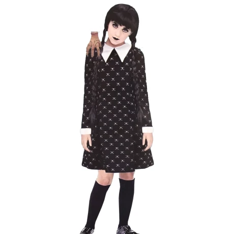 Disfraz de niña Vestido negro Disfraz de niña Vestido negro