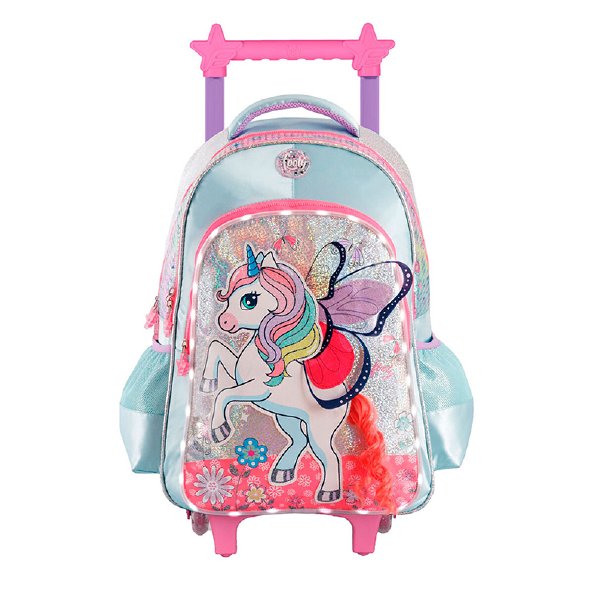 Mochila Unicornio Footy Con Alas De Carrito - Verde 