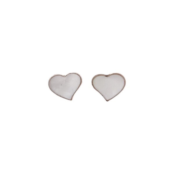 Caravana Corazón Nácar-Plata 925-Piedra Nácar-CA3097 Conpiedra