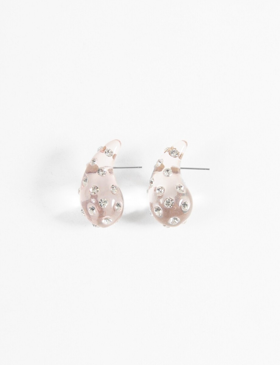 Aros gota XL strass - multicolor 