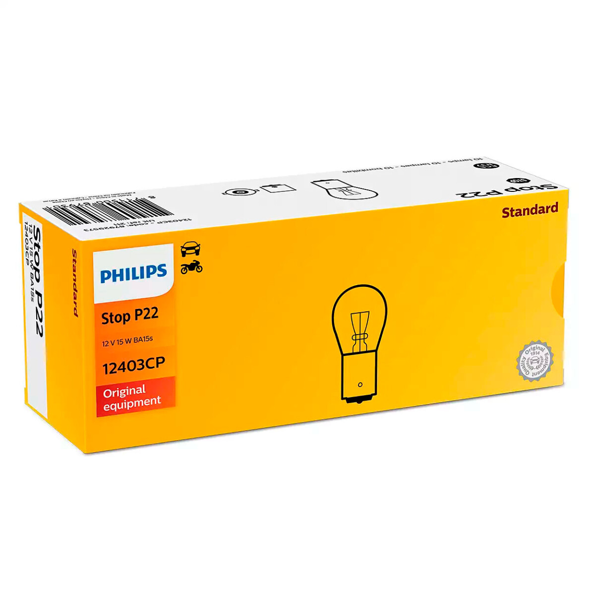 LAMPARA COMBO 10 LAMPARAS PHILIPS 12V 15W BA15S 1 POLO 