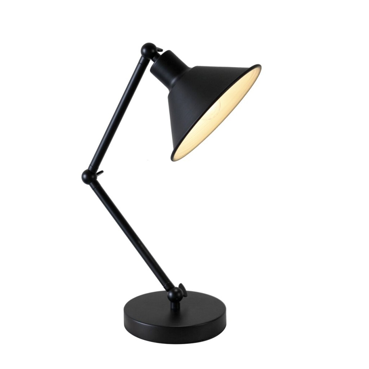 LAMPARA DE MESA D26x41CM CONO METAL NEGRO 