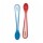 Set 2 Cucharas Flexibles Plástico Comida Bebés Niños Evenflo Azul/rojo