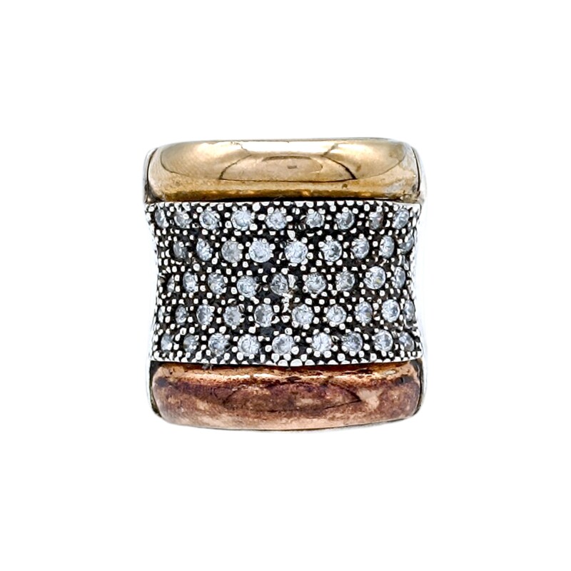 Anillo Varios-Plata y Oro-Piedra Zirconia-AN5073 conpiedra