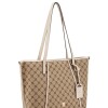 Tote Quincie 3 Compartment Mocha Logo/beige