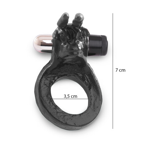 Anillo Estimulador "El Torito" Con Micro Vibro Negro