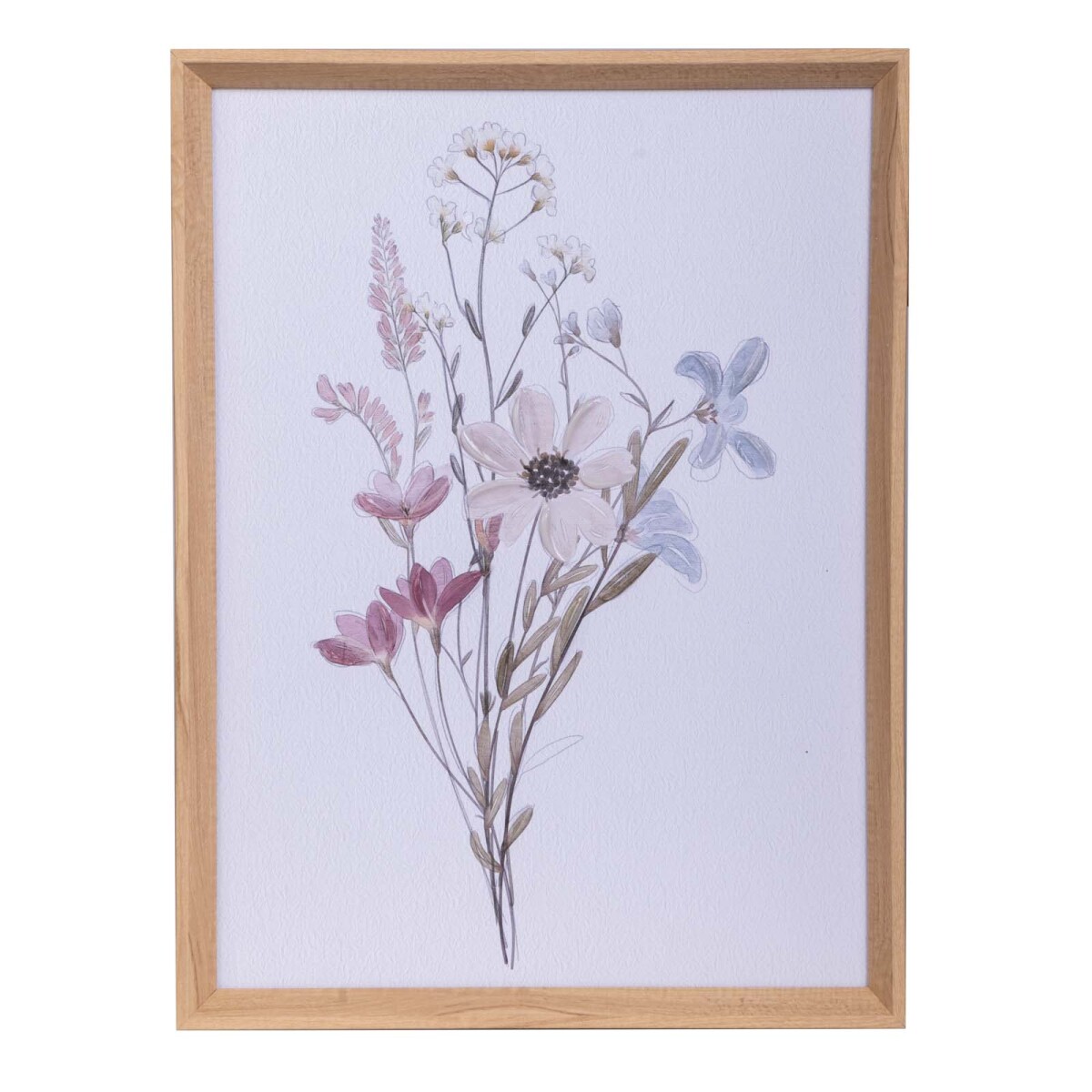 CUADRO - LIENZO-Y-MDF BLANCO FLOWERS I 