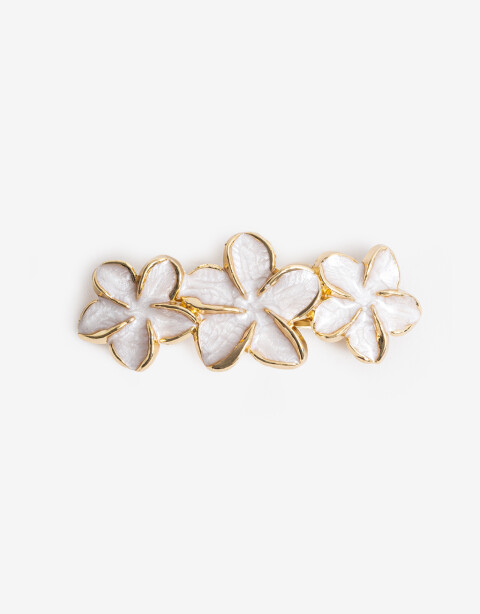 Hebillas Francesas Flores Hebilla Francesa Flores Metal Con Enamel - Combinacion Bicolor