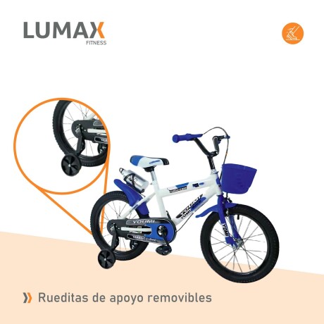 Bicicleta Urbana Infantil Rodada 16 Con Rueditas y canasto Azul