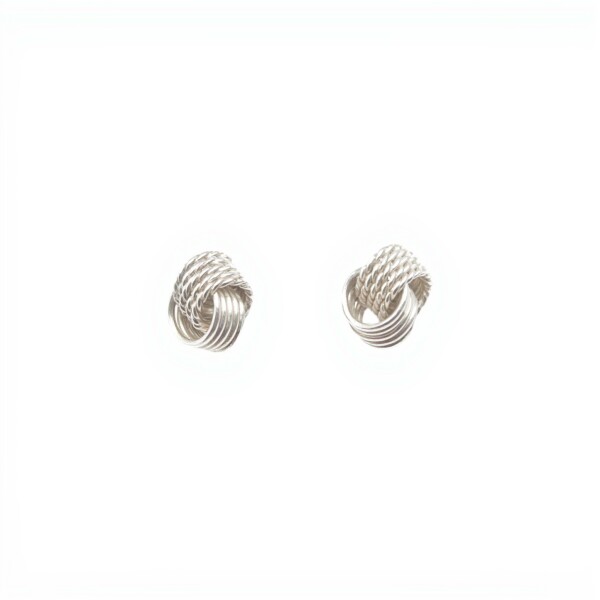 Caravanas Nudo-Plata 925-Sin Piedra-CA3735 sinpiedra