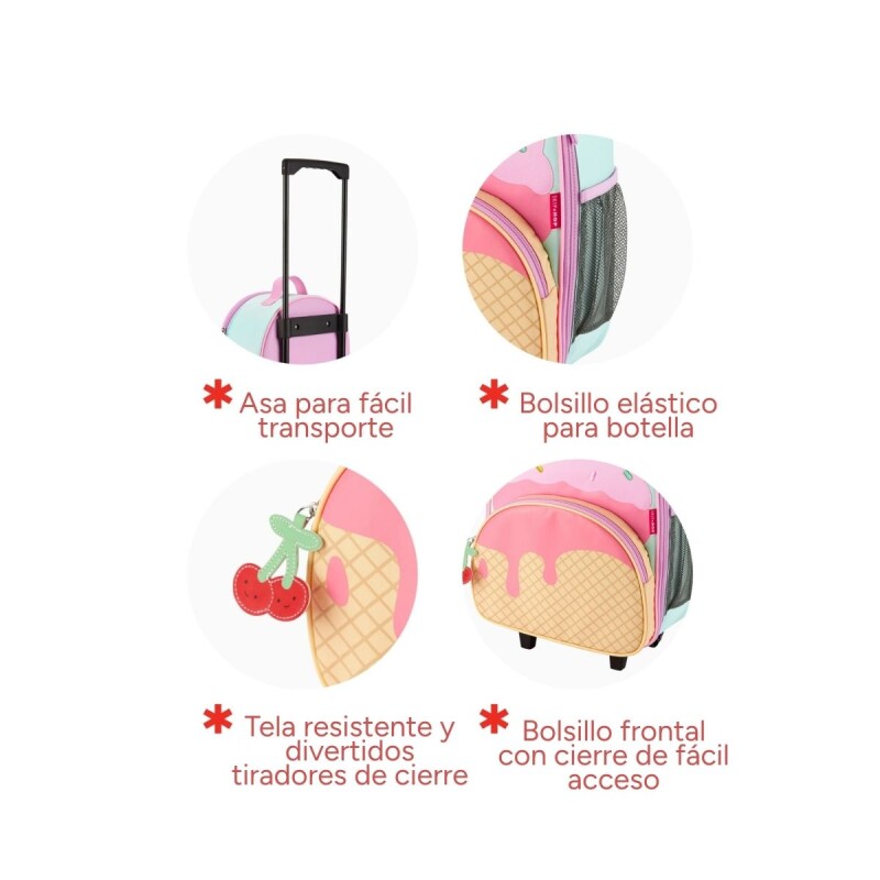 Mochila infantil con rueditas Helado
