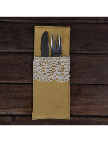 SET X4 PORTACUBIERTOS 10X22.5 TUSOR MOSTAZA SET X4 PORTACUBIERTOS 10X22.5 TUSOR MOSTAZA