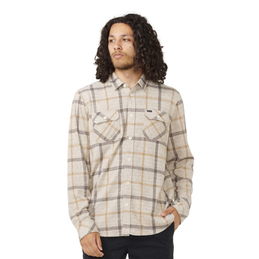 Camisa Rip Curl Grid - Beige Camisa Rip Curl Grid - Beige